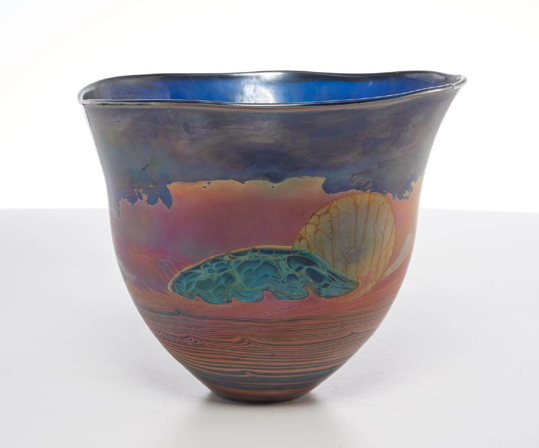 John Lewis art glass moon vase, 1974 (1 of 8)