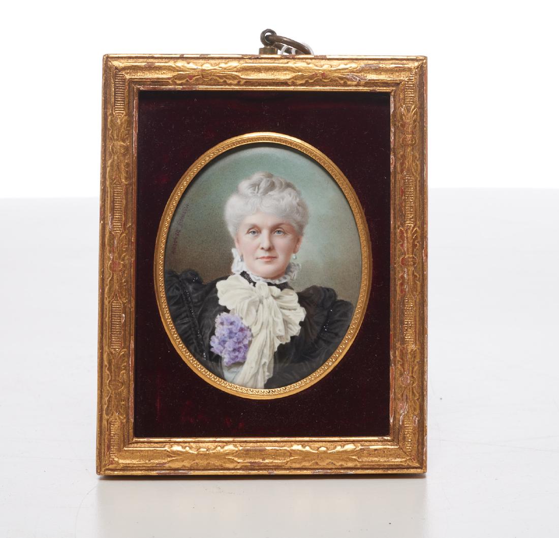 Mathieu Deroche, copper portrait miniature, 1900 (1 of 6)
