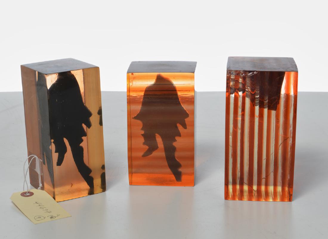 Eugene Massin, (3) piece Lucite sculpture (1 of 8)