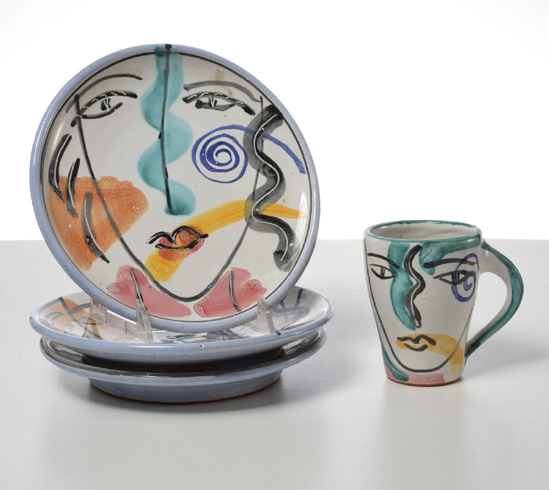Andrea Gill glazed ceramic dishes & mug (1 of 11)