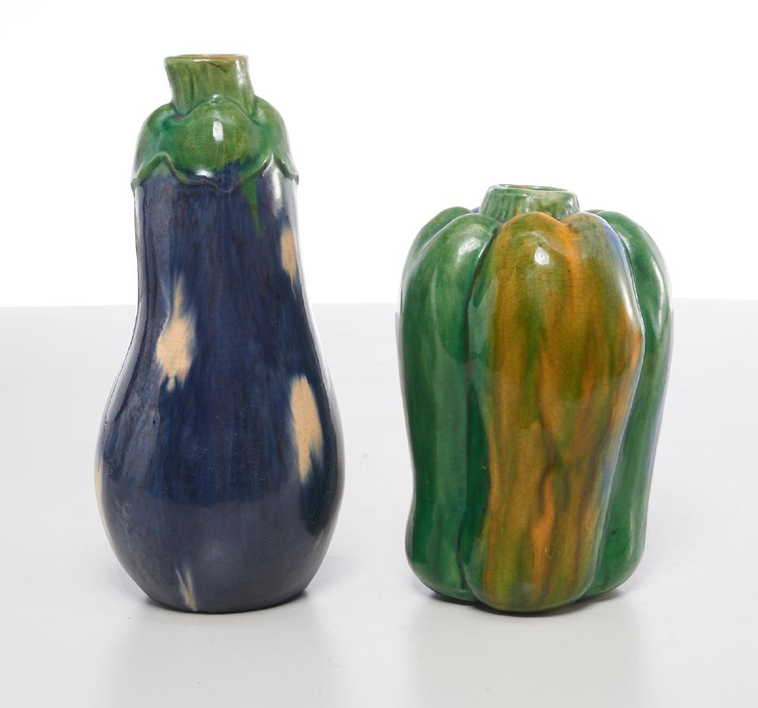 (2) Chinese glazed vegetable vessels (1 of 9)