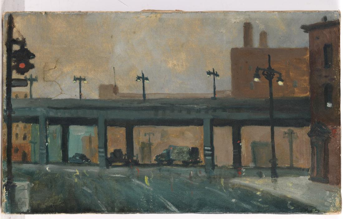 Ashcan School, New York City street scene painting (1 of 8)