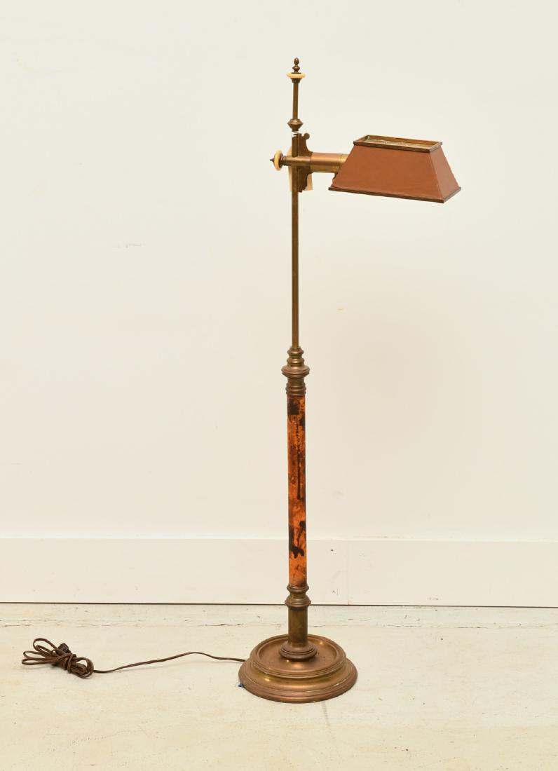 Chapman brass and leather reading lamp (1 of 8)