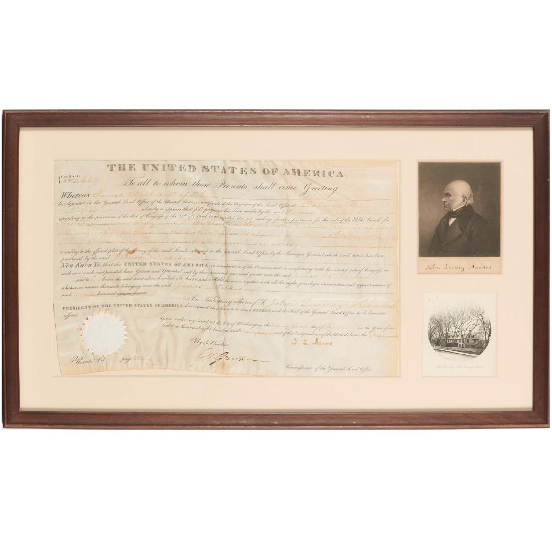 John Quincy Adams Presidential land grant 1827 (1 of 10)
