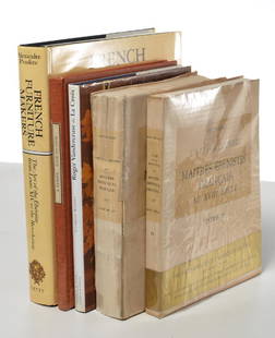 BOOKS: (5) 18th-century French furniture makers: BOOKS: (5) 18th-century French furniture makers, Includes: 1) Svend Eriksen. Louis Delanois Menuiser en Sieges (1731-1792). F. de Nobele, Paris, 1968. Hardcover, 8.5"w x 11"h, 89 pages. 2) Clarisse Ro