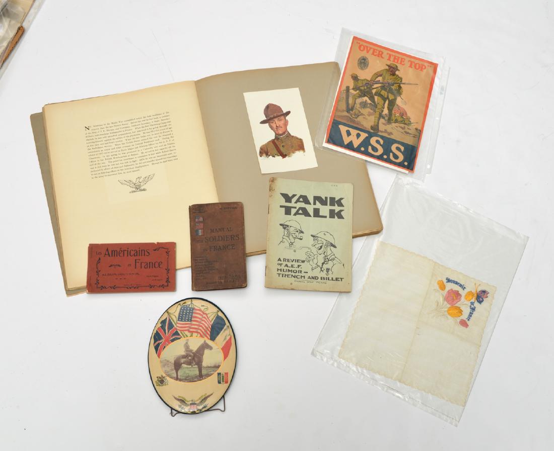 WWI Soldiers in France photo button, books, misc. (1 of 9)