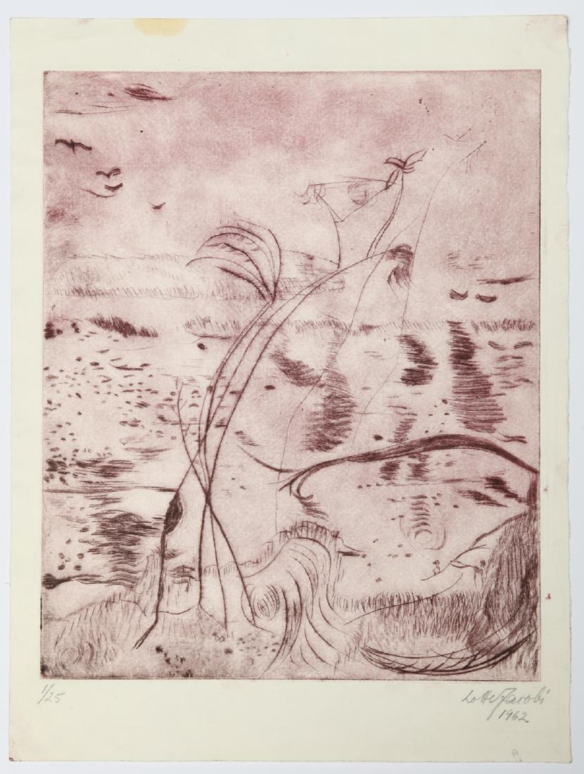 Lotte Jacobi, drypoint etching (1 of 6)