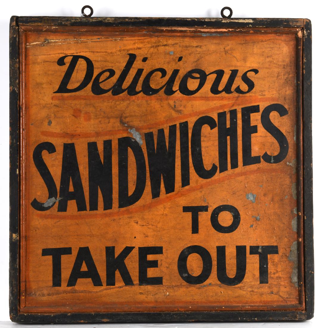 Painted metal double-sided trade sign (1 of 6)