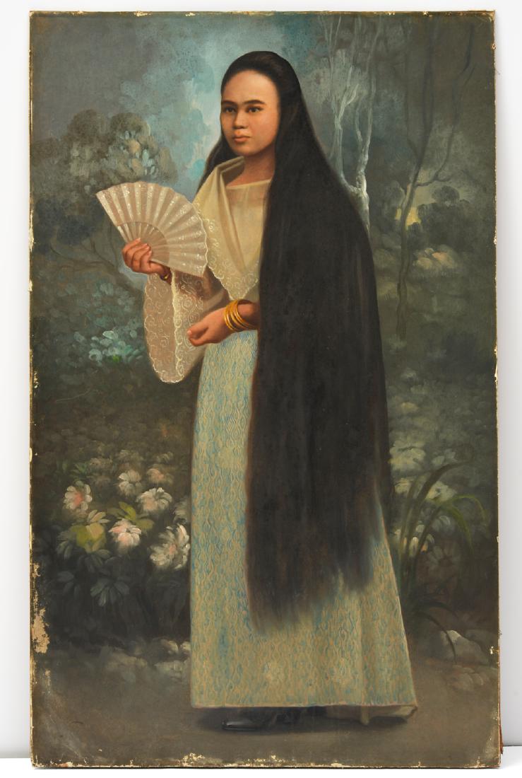 Style of Fernando Amorsolo, portrait painting (1 of 14)