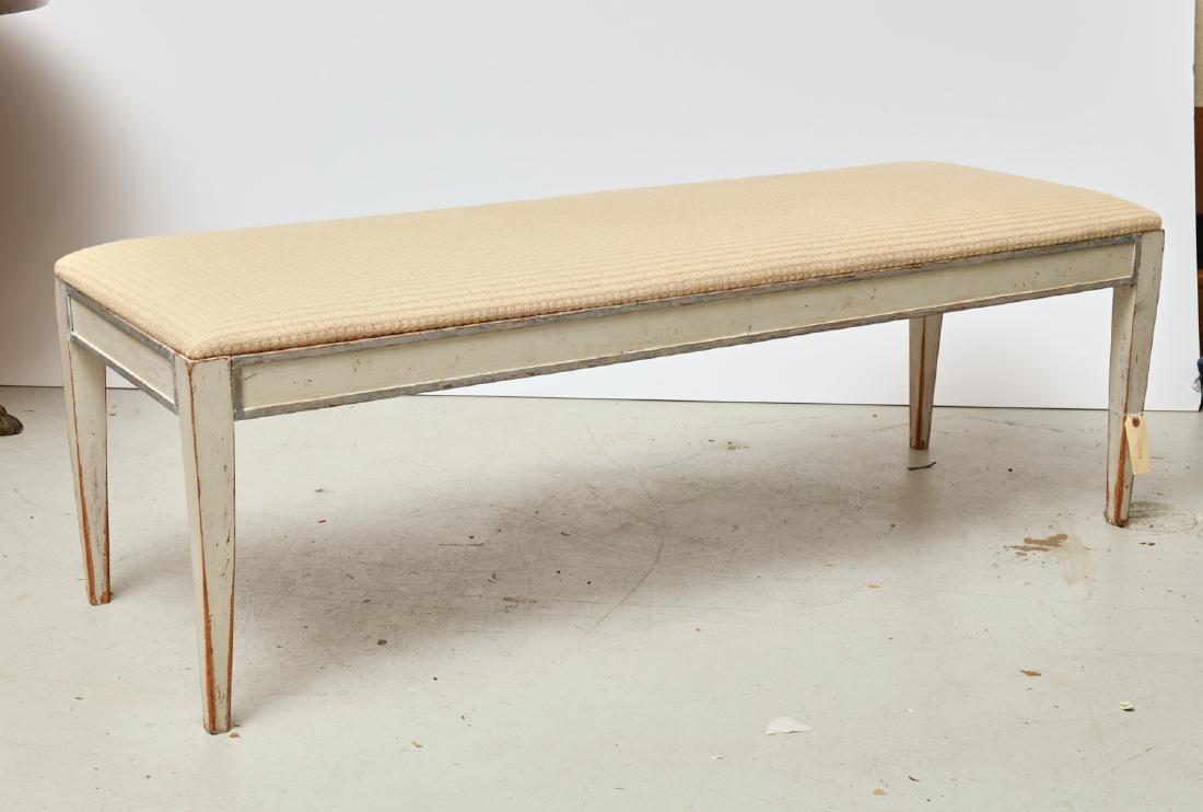Gustavian style decorator painted bench (1 of 5)