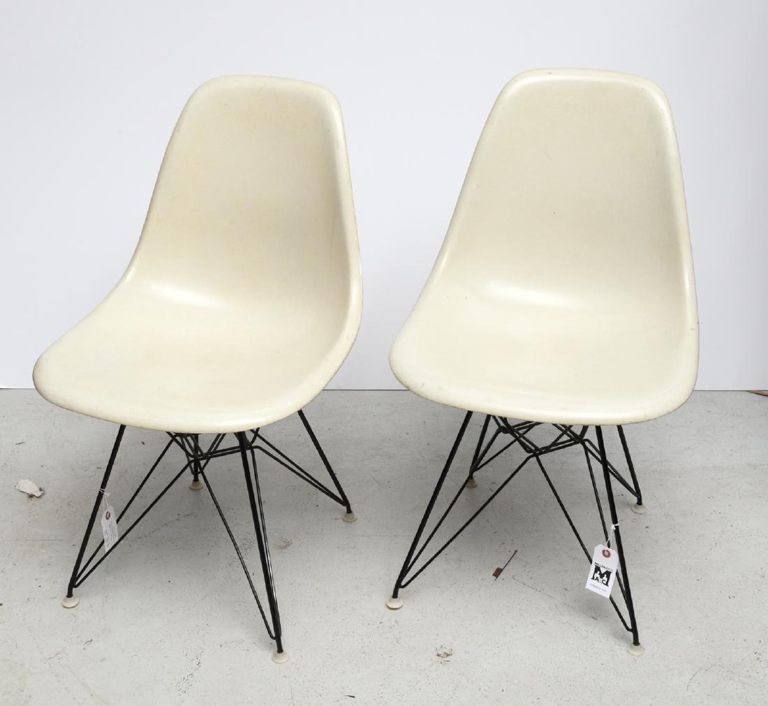 Charles and Ray Eames, pair ivory DSR chairs (1 of 4)