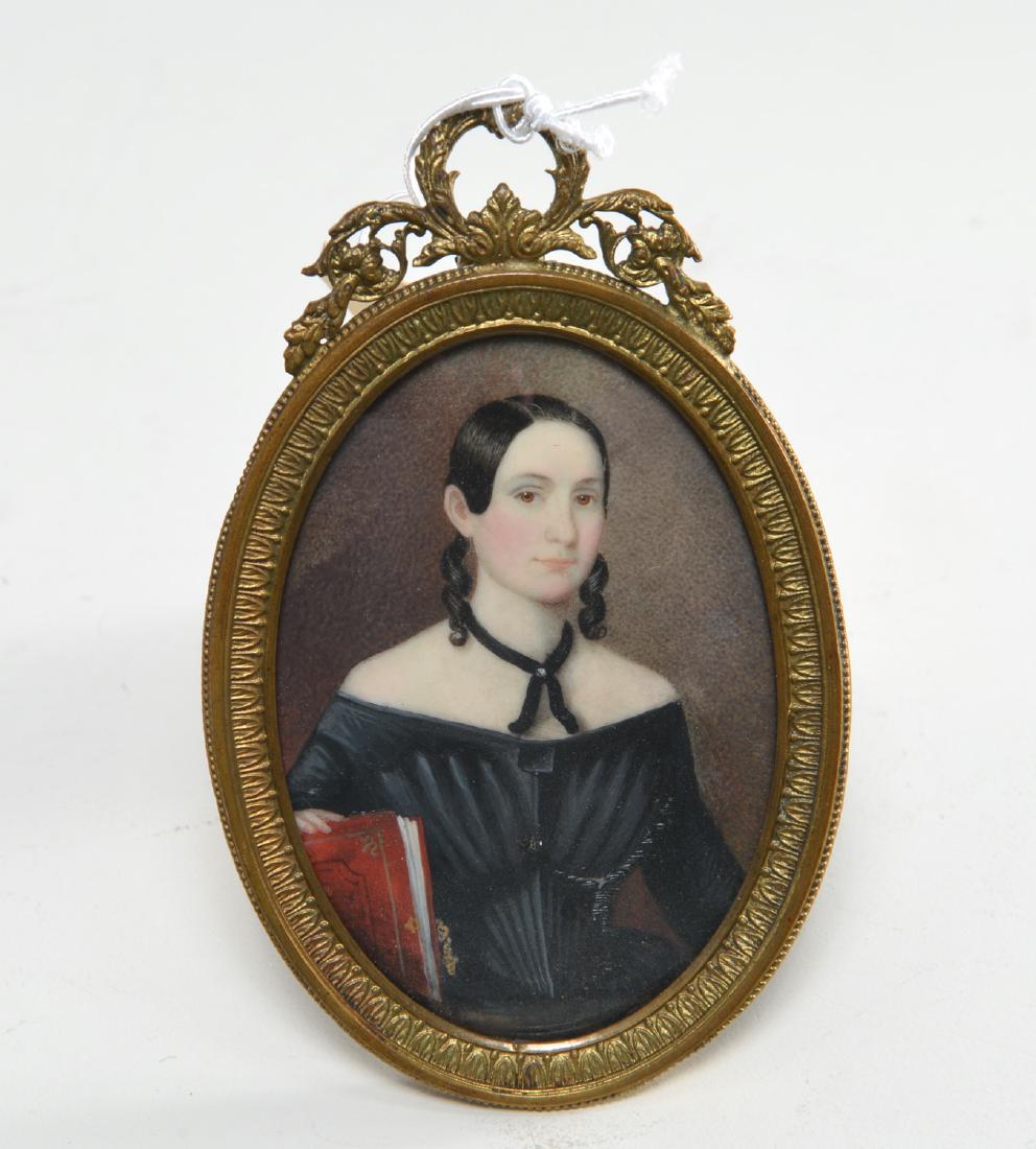 Victorian hand-painted portrait miniature (1 of 5)