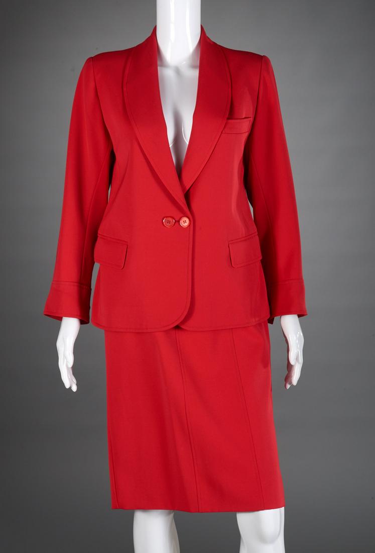 ladies red suit