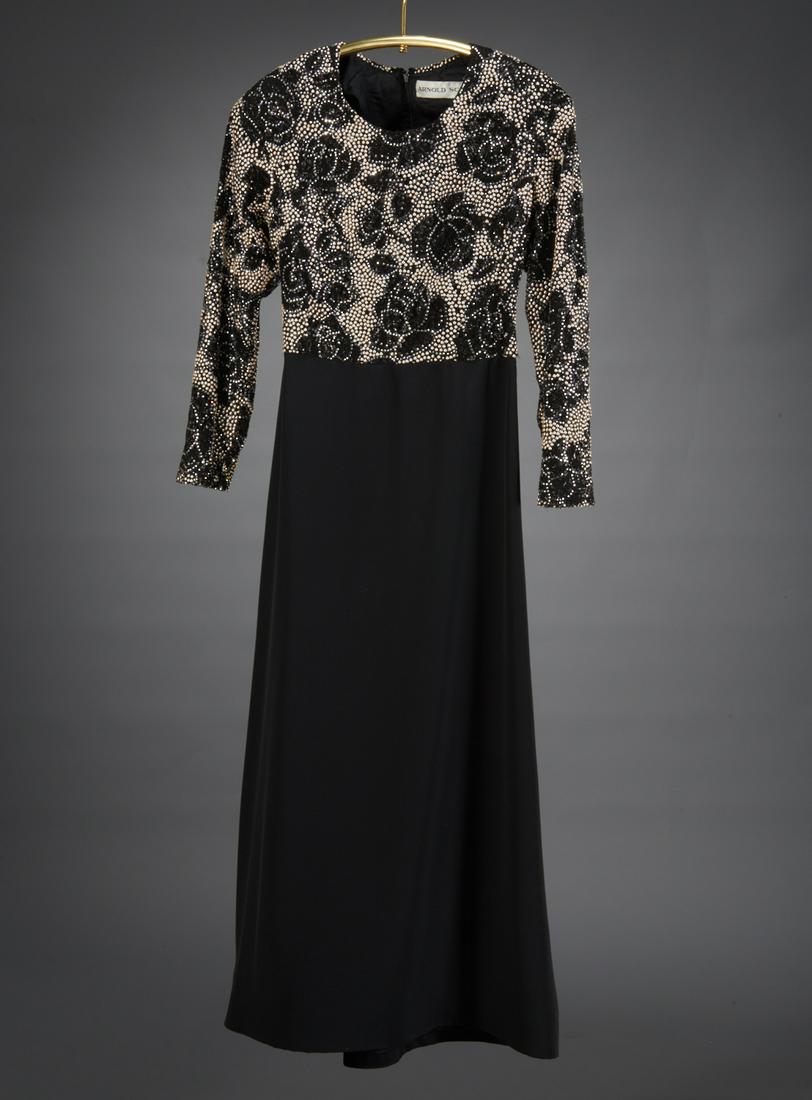Arnold Scaasi silk beaded evening gown (1 of 6)