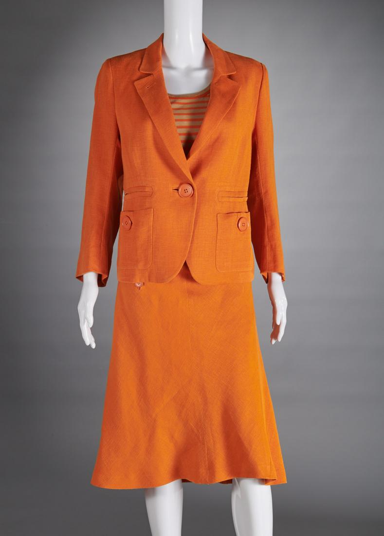 Sonia Rykiel orange linen skirt suit (1 of 10)