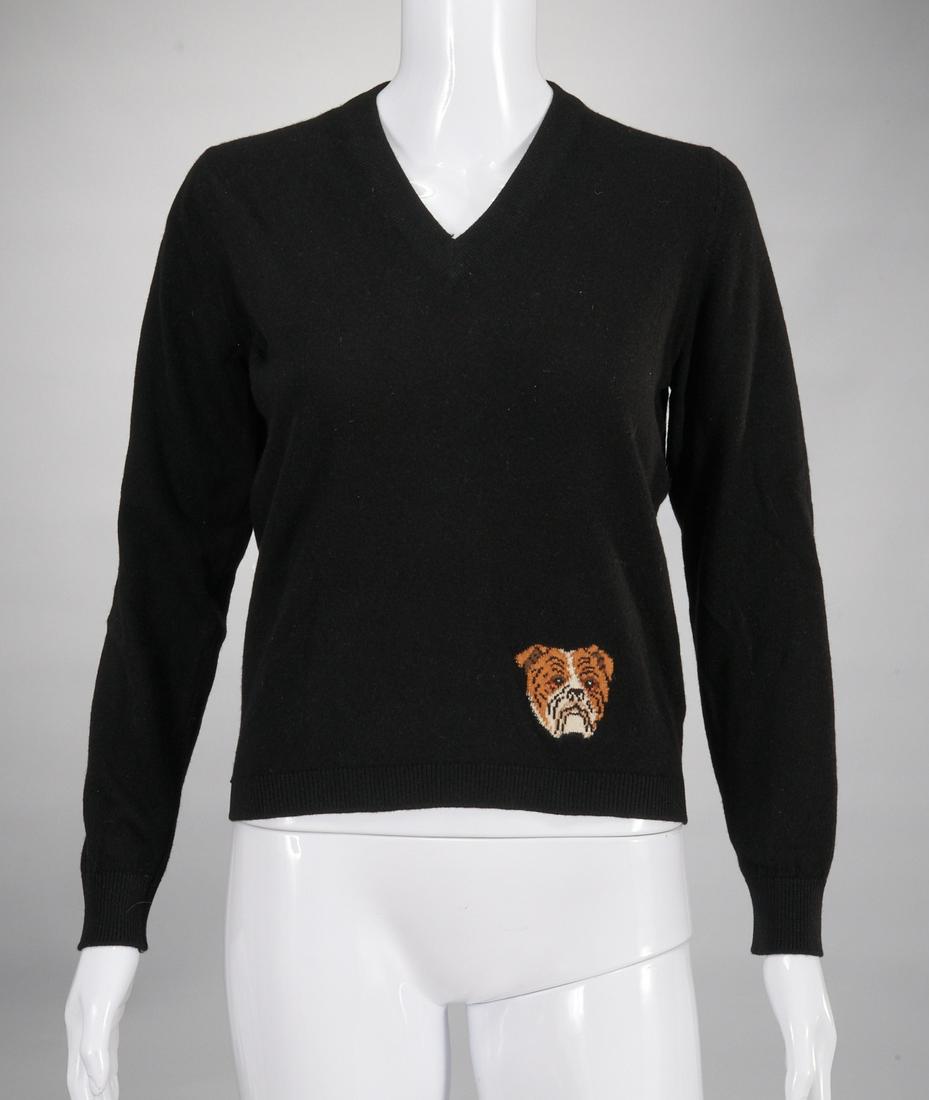 Gucci black cashmere sweater with bulldog (1 of 4)