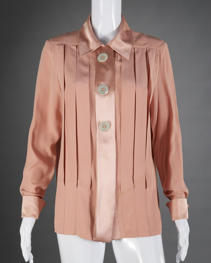 Chanel Boutique dusty rose silk blouse (1 of 6)