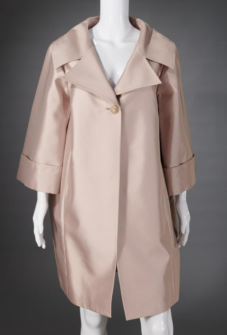 St. John lilac satin evening coat (1 of 5)