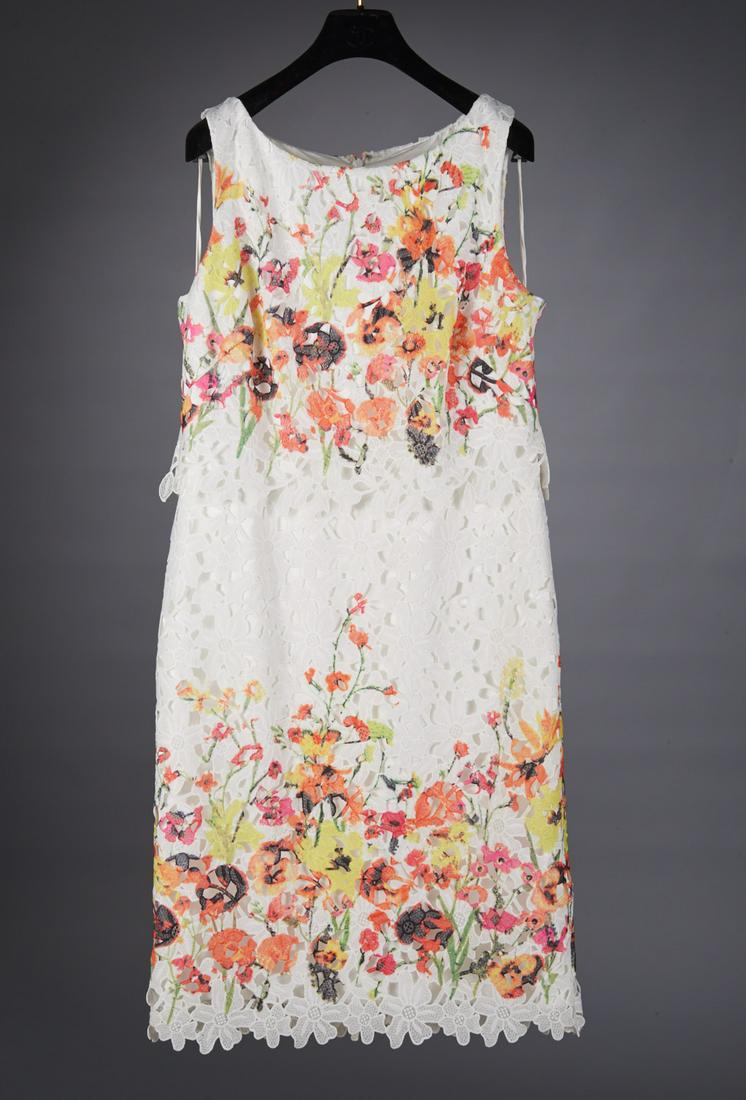 Badgley Mischka floral lace cocktail dress (1 of 7)