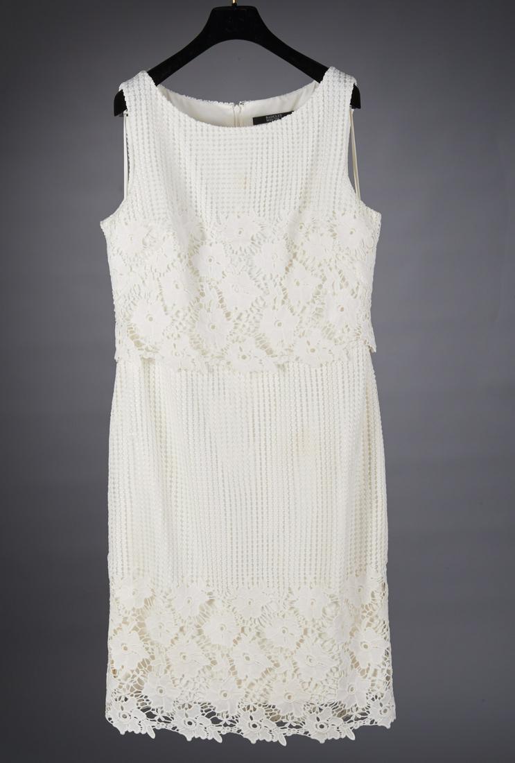 Badgley Mischka floral white lace cocktail dress (1 of 7)