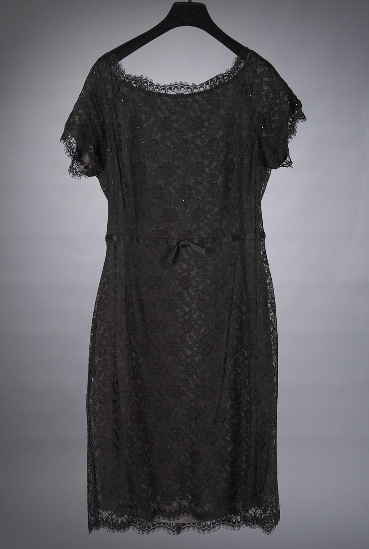 St. John black lace cocktail dress (1 of 5)