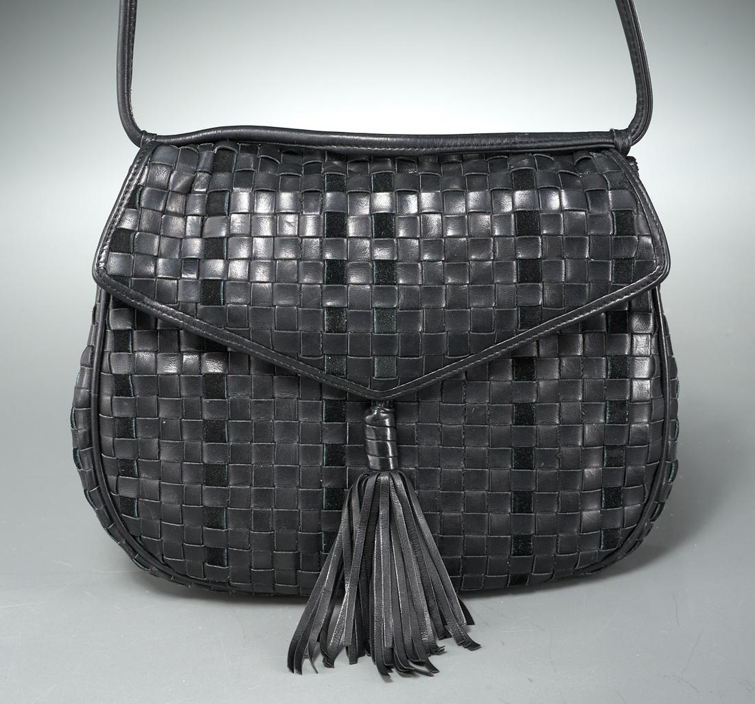 Bottega Veneta black woven leather shoulder bag (1 of 8)