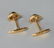 Men's 18k gold and green prehnite cufflinks - 3