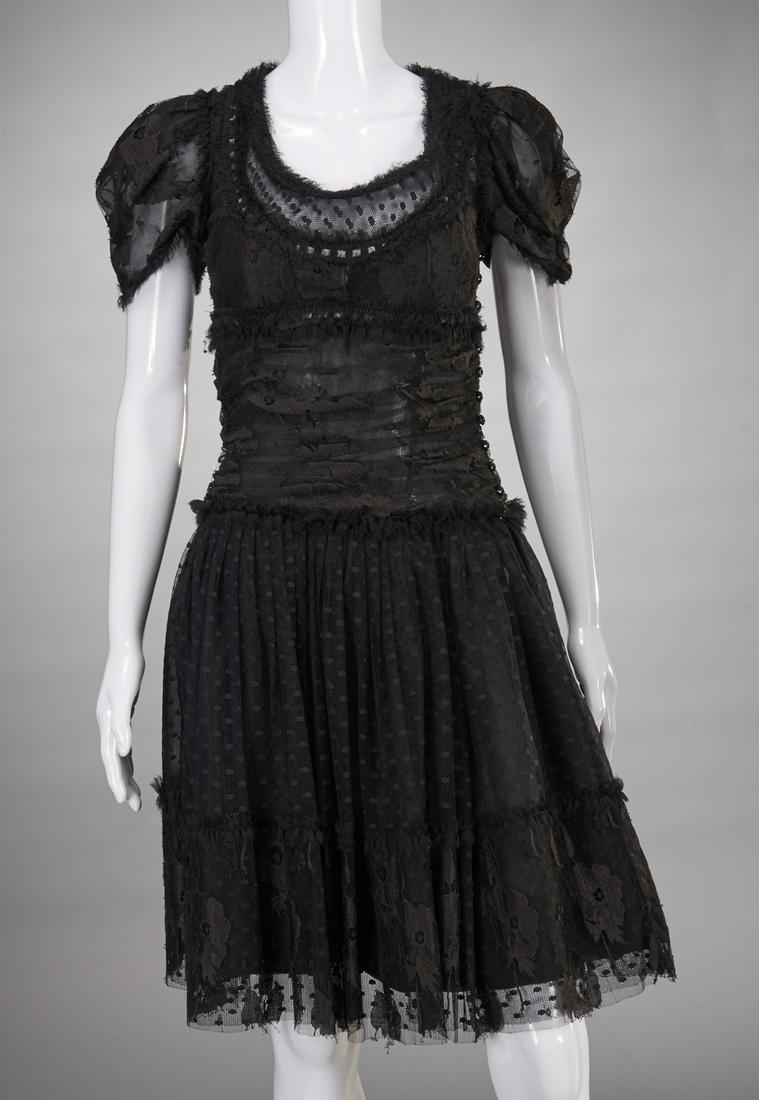 Tuleh black lace cocktail dress (1 of 8)