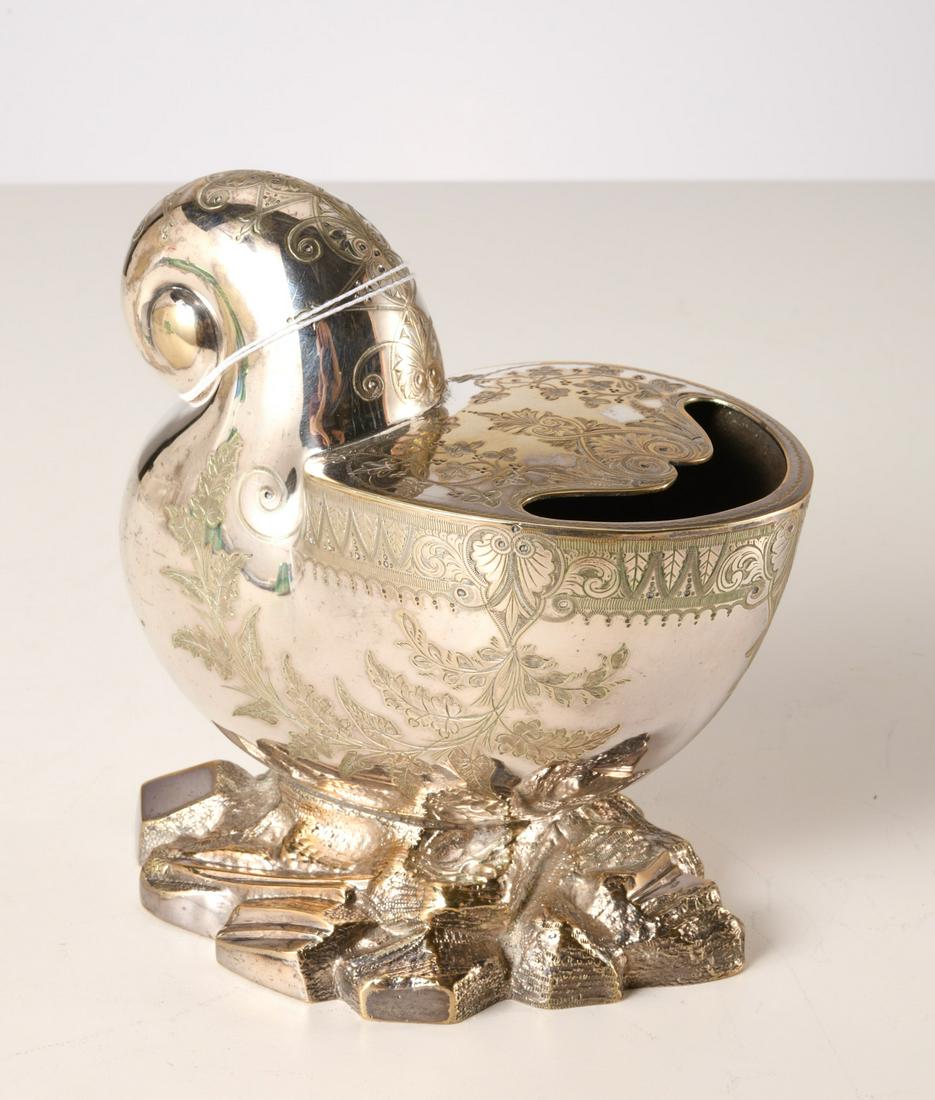 Victorian silver plate shell-form spoon warmer (1 of 6)