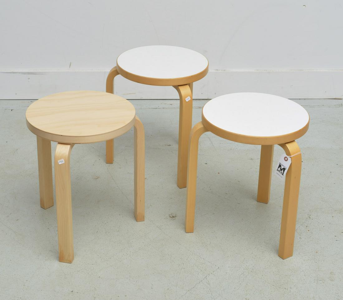 (3) Alvar Alto for Artek stacking stools (1 of 5)