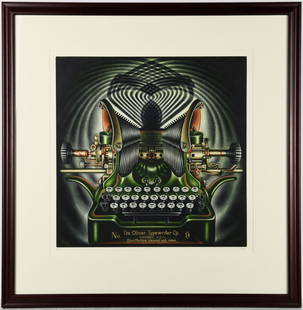 Carol Wax, mezzotint: Carol Wax, mezzotint, Carol Wax (American, b. 1953), "The Oliver", 2004, mezzotint in color, pencil signed and numbered (18/75), 19"h x 19"w (sight), 28.5"h x 28"w (frame) Provenance: From a Major Cor