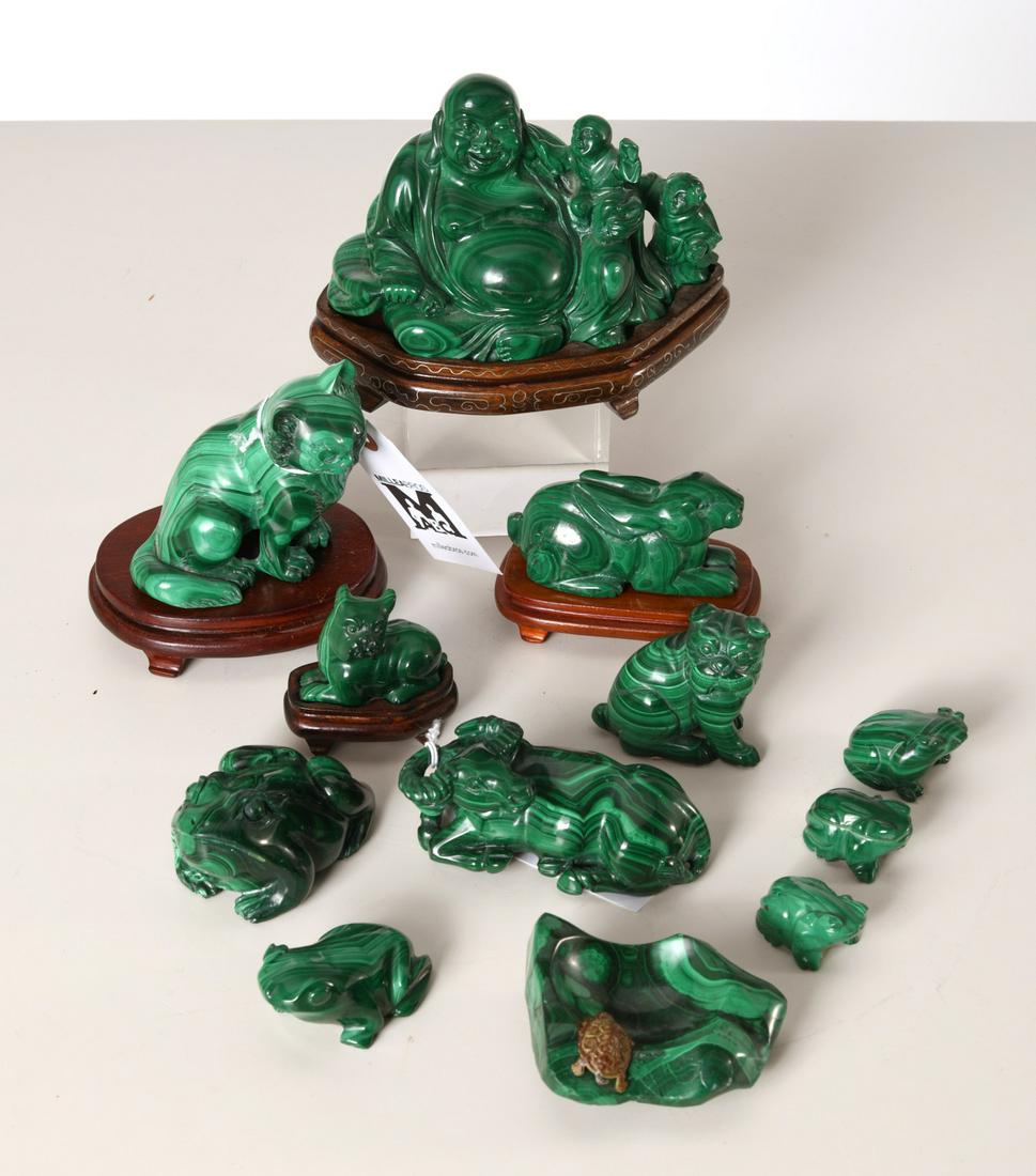 Collection Chinese malachite carvings (1 of 9)