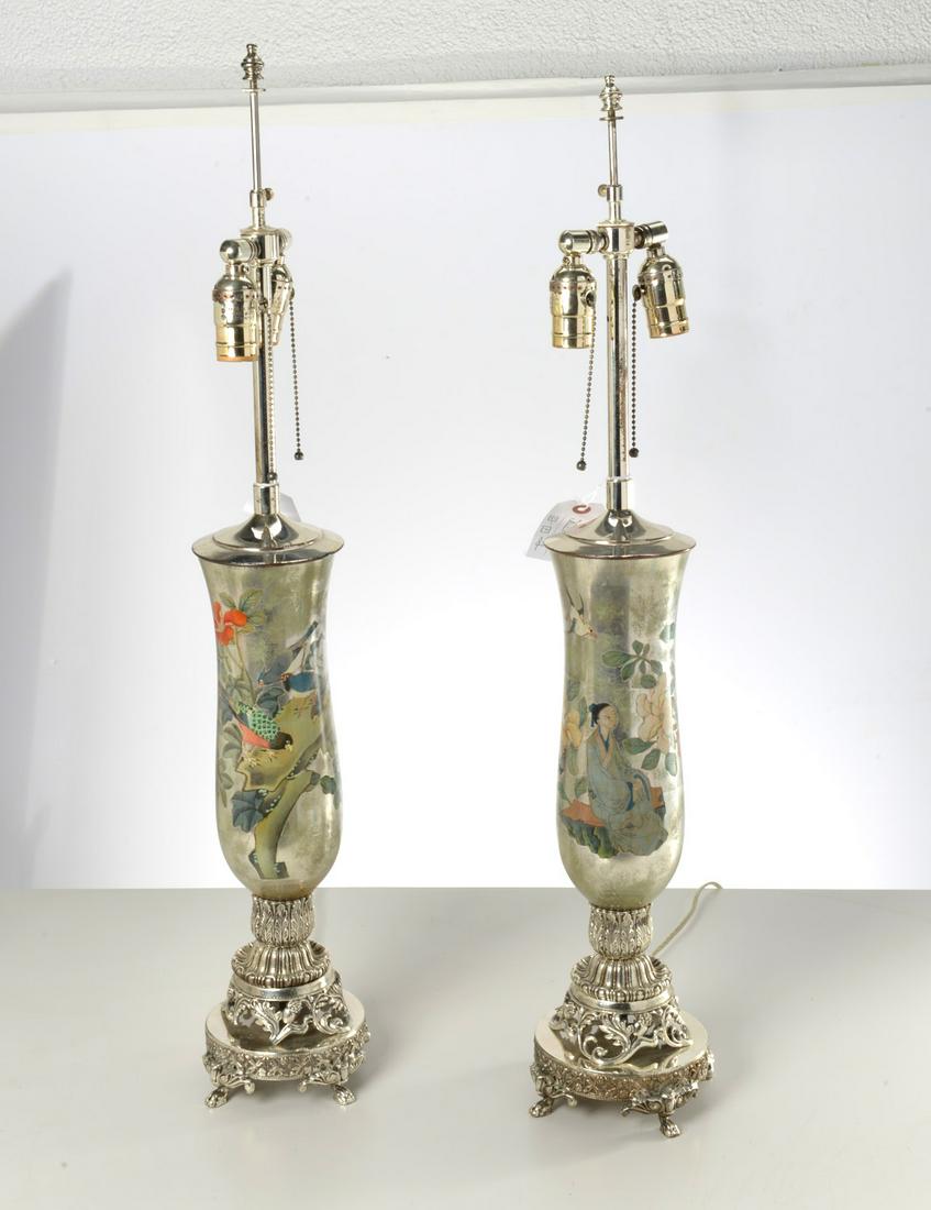Pair Chinoiserie decalcomania table lamps (1 of 7)