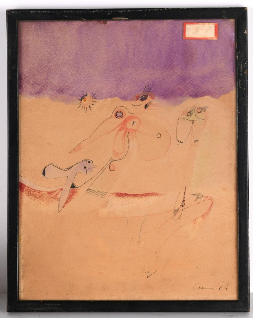 Arnaldo Coen, mixed media painting, 1964 (1 of 6)