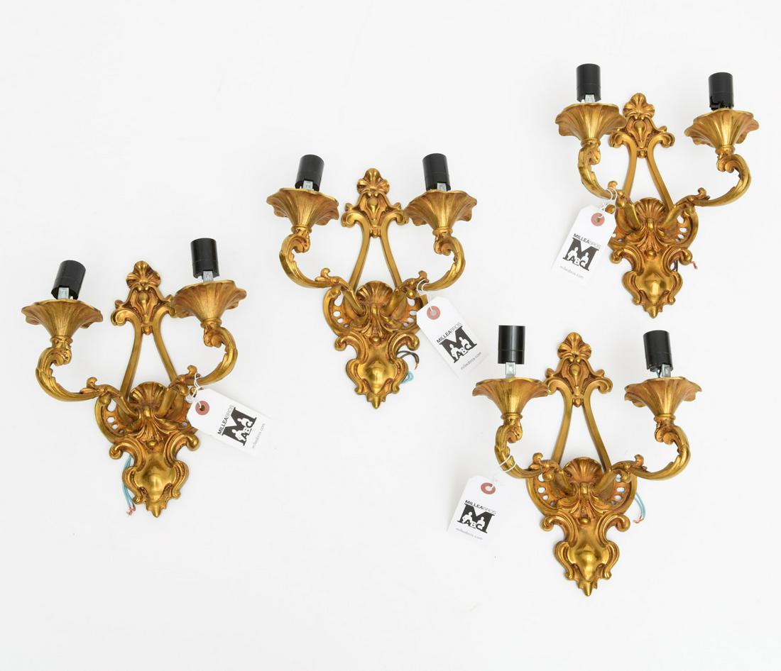 Set (4) Italian Rococo style sconces (1 of 5)
