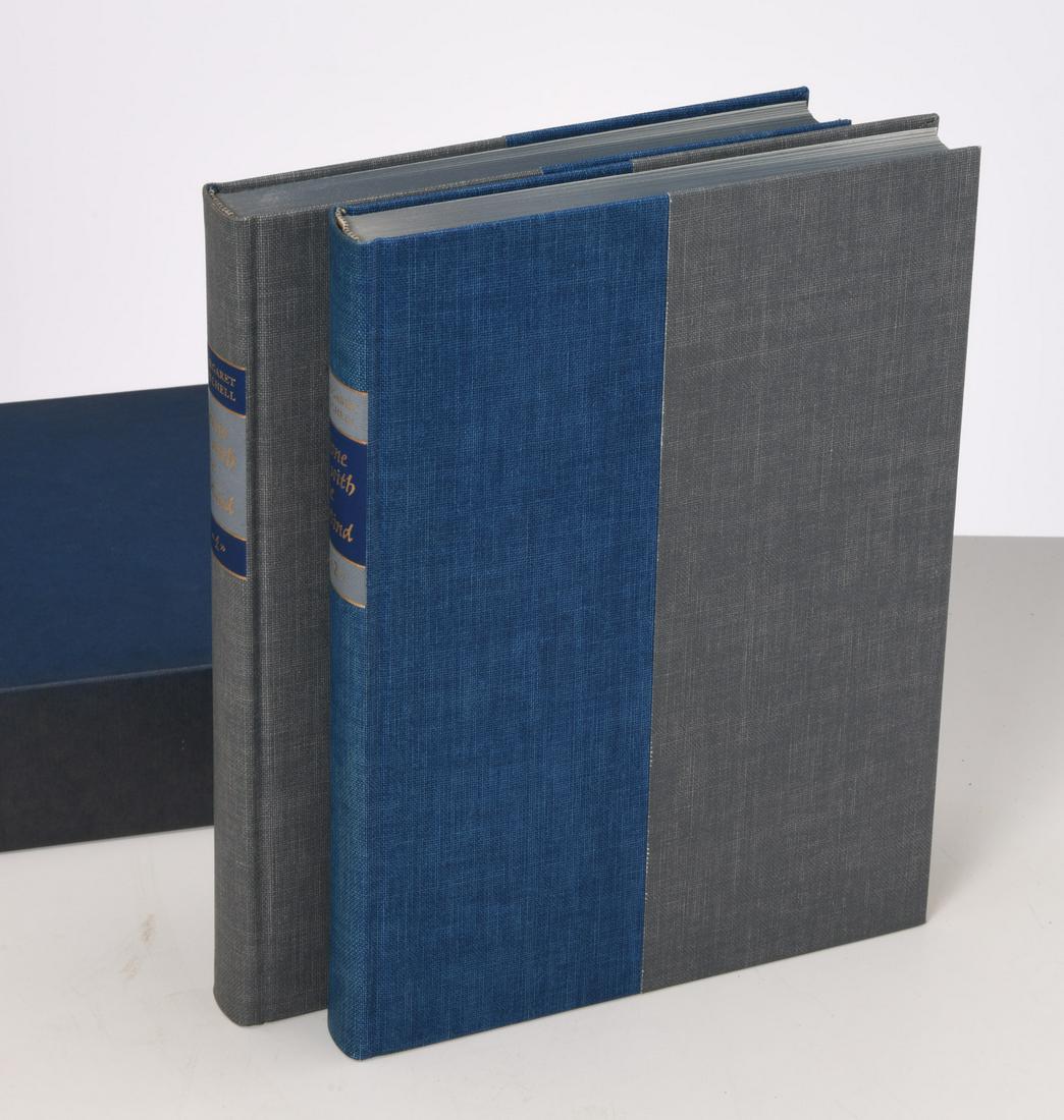 BOOKS: Limited Editions Club, Gone with the Wind: BOOKS: Limited Editions Club, Gone with the Wind, Margaret Mitchell. Gone with the Wind. 1968, number 776/1500 signed by illustrator John Groth, 2 vol. set in slipcase, newsletter laid in, 12.25"h x 8