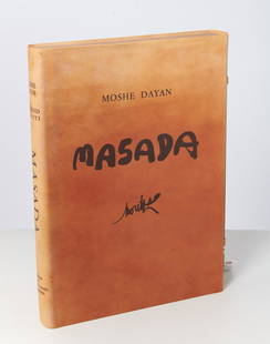 BOOKS: Dayan, Moretti, Masada signed ltd ed: BOOKS: Dayan, Moretti, Masada signed ltd ed, Masada, Sixteen Lithographs by Raymond Moretti; The Victory of the Vanquished, by Moshe Dayan; Judea Capta, by Uzi Narkiss; The Fall of Masada, by Josephus