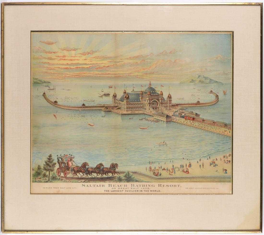 Saltair Beach Bathing Resort, lithograph poster (1 of 11)