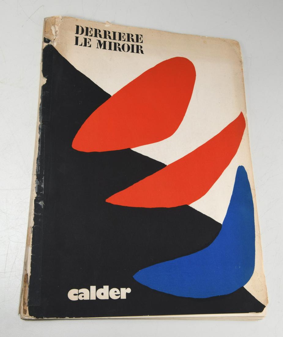 Derriere le Miroir, Alexander Calder 1971: Derriere le Miroir, Alexander Calder 1971, Derriere le Miroir, Maeght, 1971, softcover, 26 pages including color lithographs on pages 4, 9 and 14-15 spread, 15"h x 11"w Provenance: The Collection of A