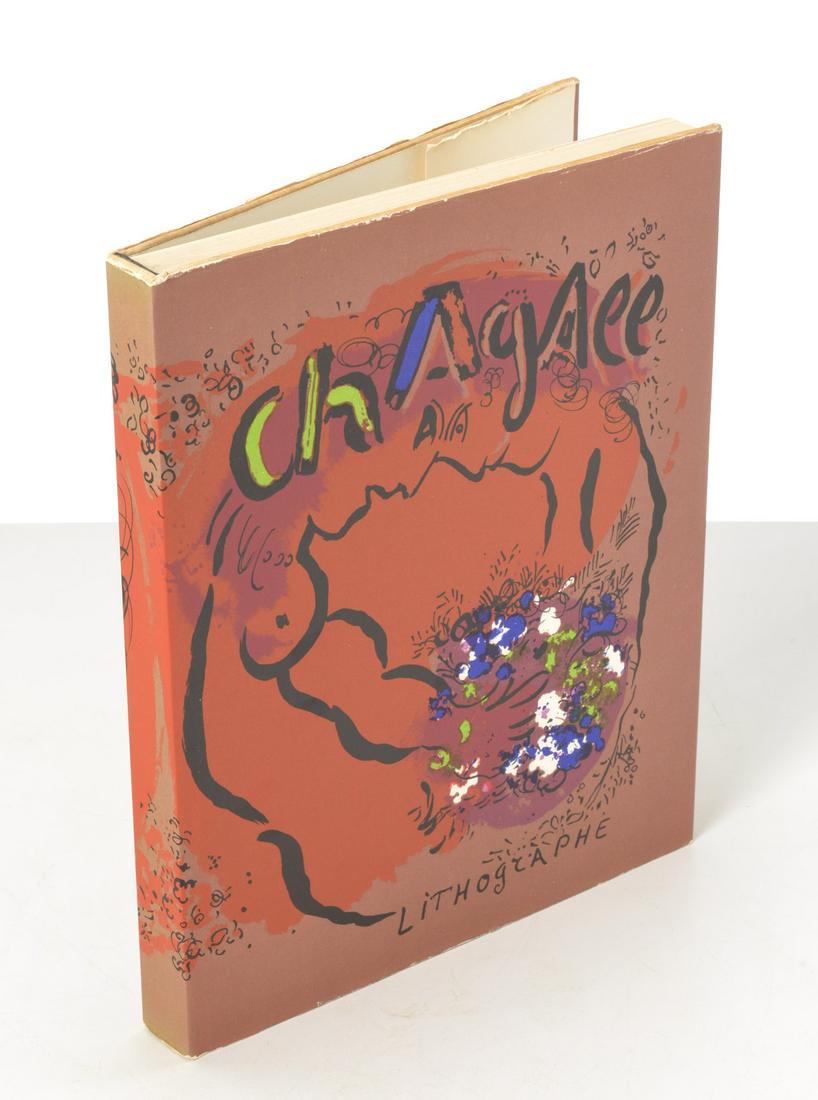 BOOKS: Chagall Lithographe I, 1960, Sauret: BOOKS: Chagall Lithographe I, 1960, Sauret, Julien Cain. Chagall Lithographe (Volume I of the series). Andre Sauret, 1960, hardcover in jacket with acetate protector, 220 pages with 11 original lithog