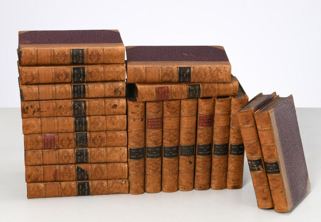 BOOKS: (20) Vols Alison's History of Europe (1 of 8)