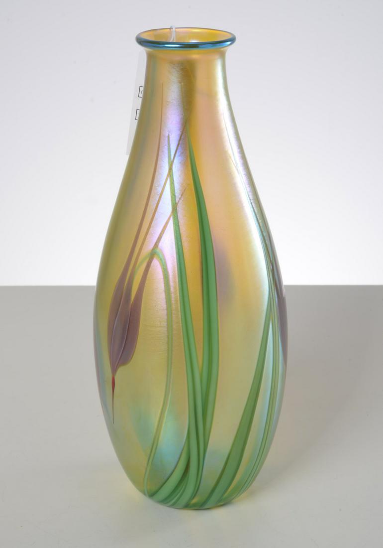 Large Orient & Flume iridescent art glass vase (1 of 9)