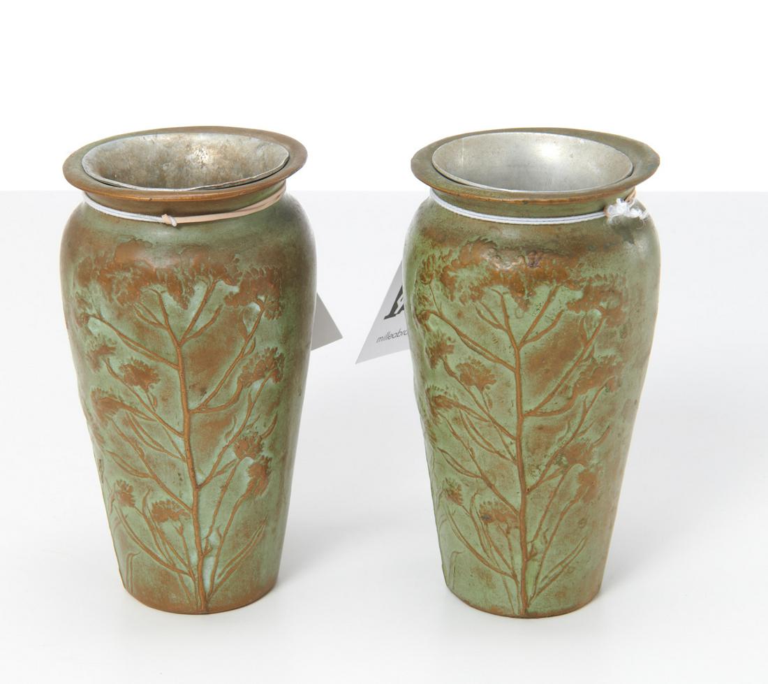 Pair McClelland Barclay Art Nouveau bronze vases (1 of 4)