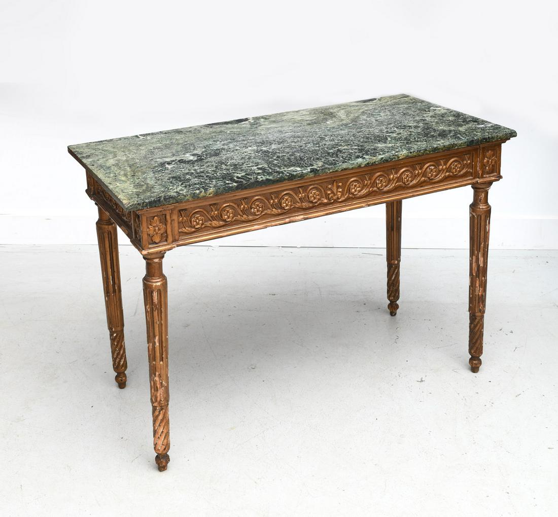 Italian Neoclassic giltwood console table (1 of 8)