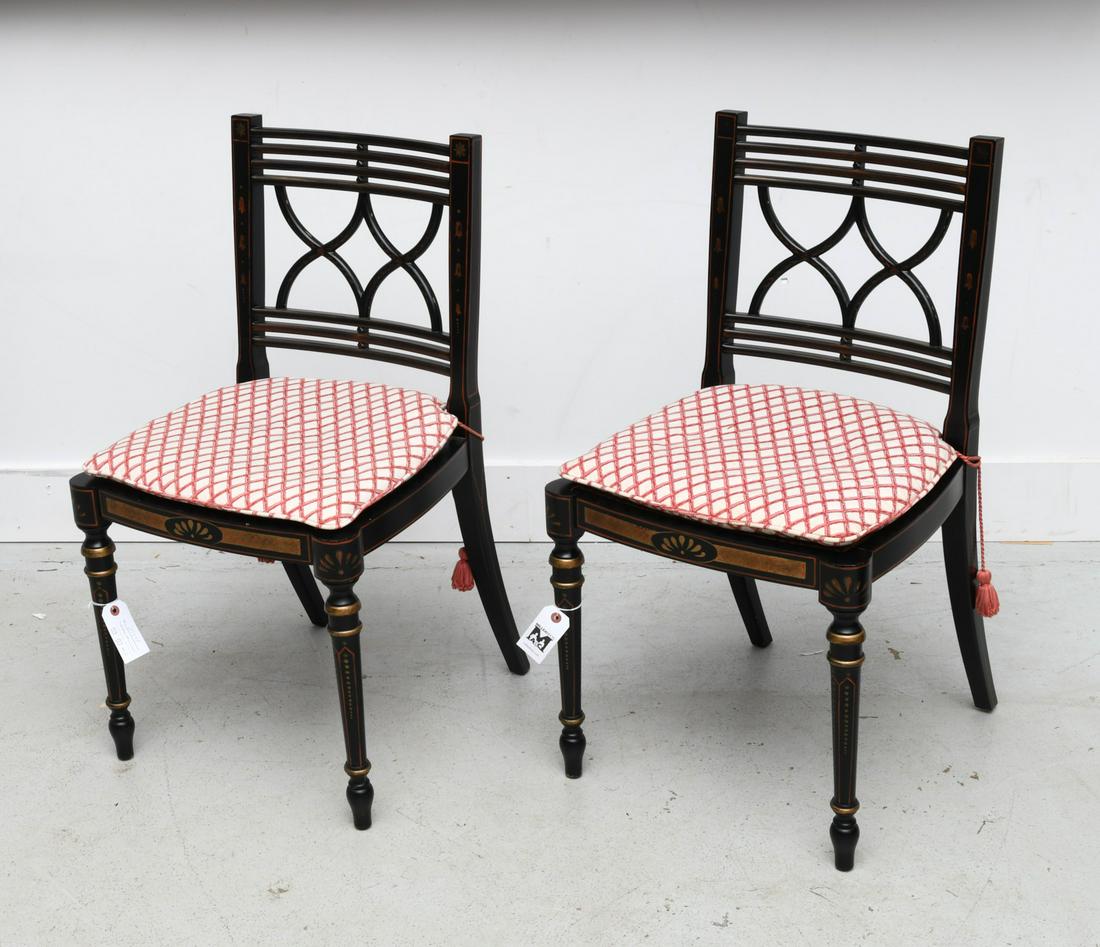 Pair Baker Historic Charleston Reproduction chairs (1 of 6)