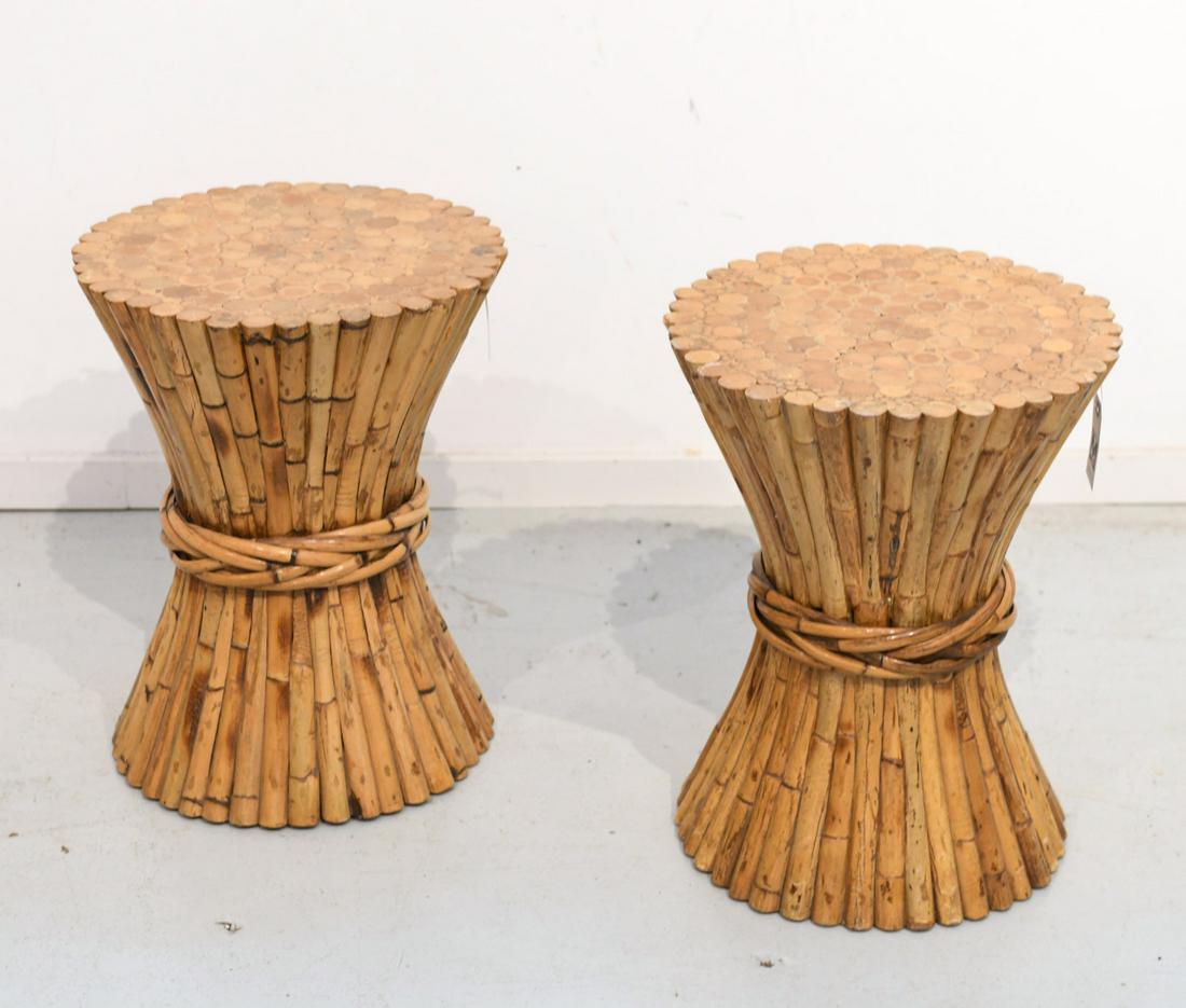 Pair McGuire sheaf of bamboo end tables (1 of 5)