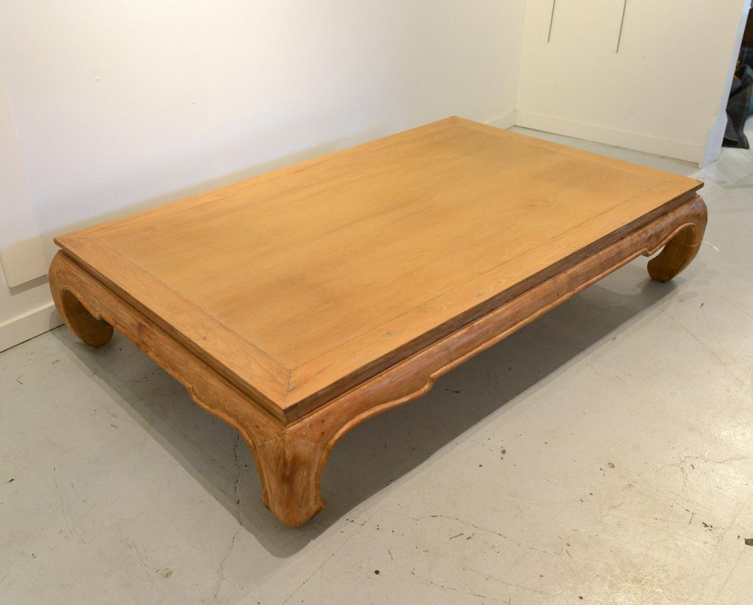 Large Michael Taylor style limed oak coffee table (1 of 4)