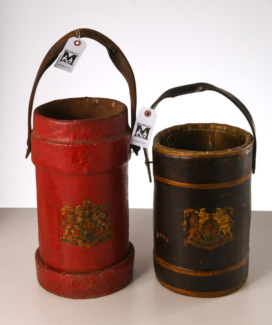 (2) antique British artillery shell carriers (1 of 8)