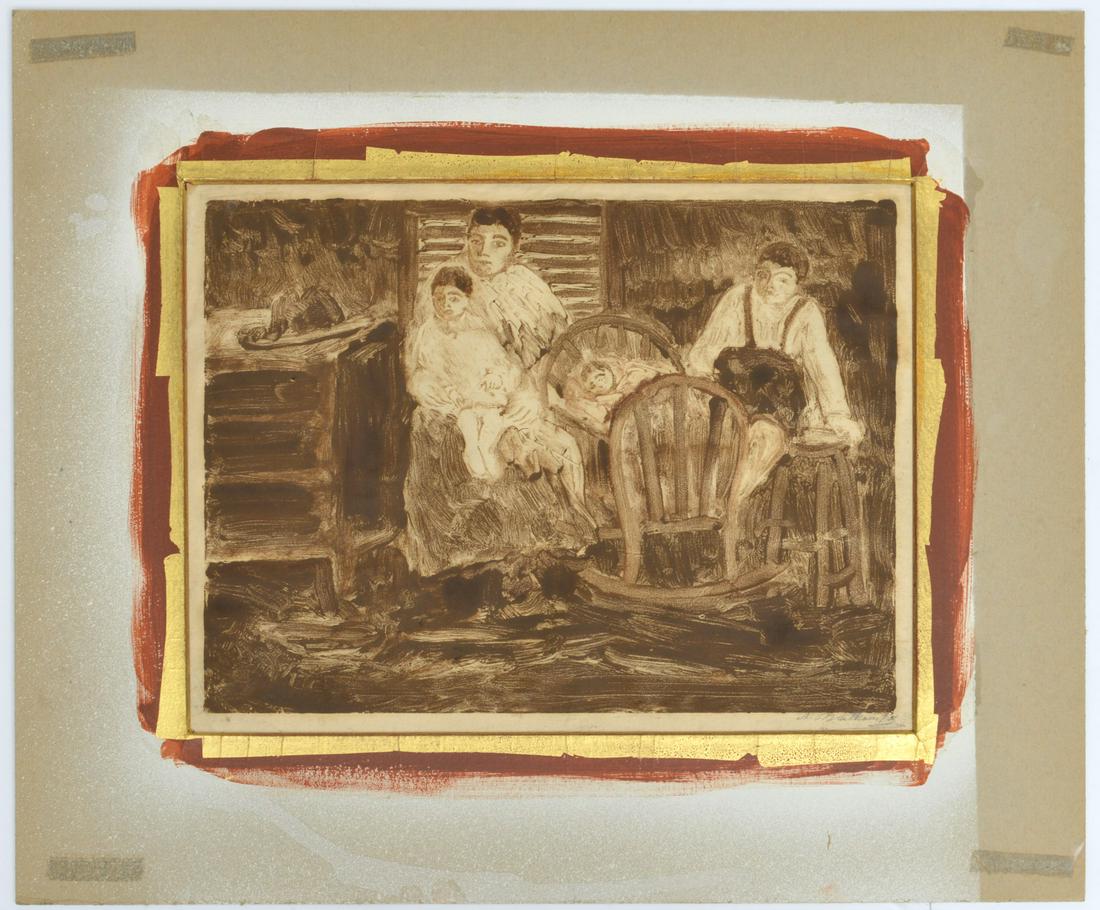 Abraham Walkowitz, monotype print (1 of 6)