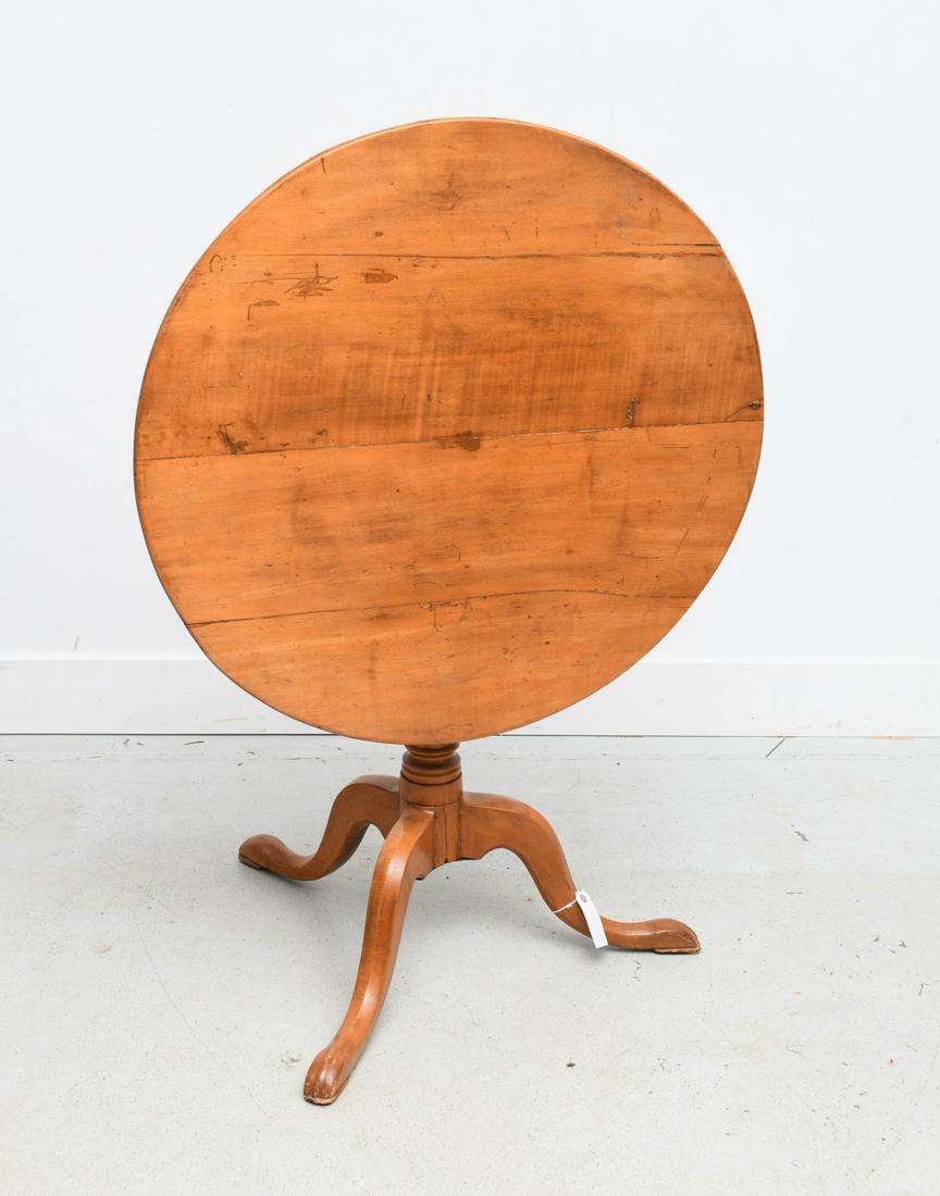 Antique American maple tripod tea table (1 of 6)